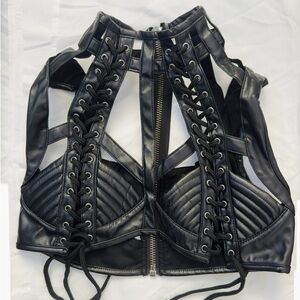 Rude Awakening Harness Bra Top by Club Exx